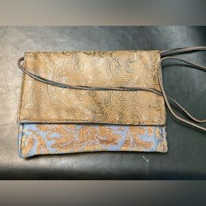 Floral Embossed Tooled Clutch